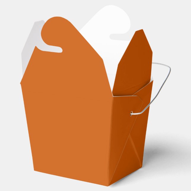 Burnt Orange Favor Box (Opened)