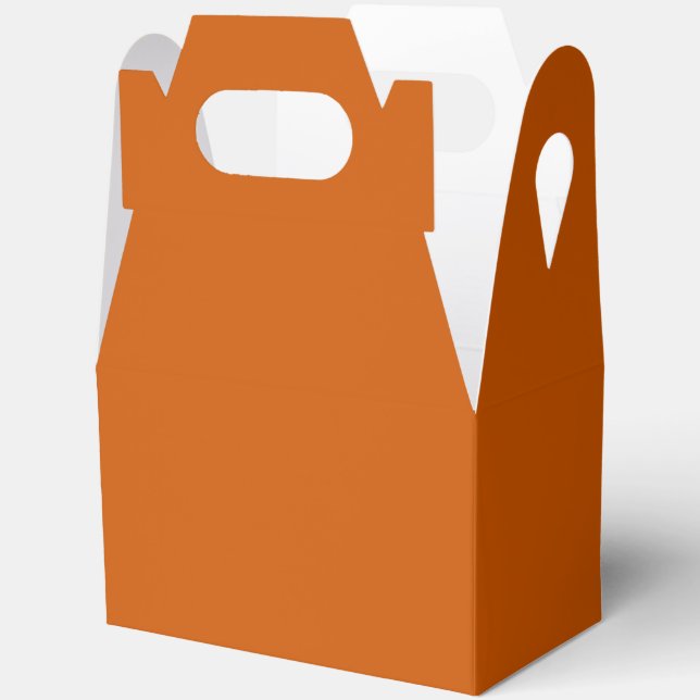 Burnt Orange Favor Box (Open)