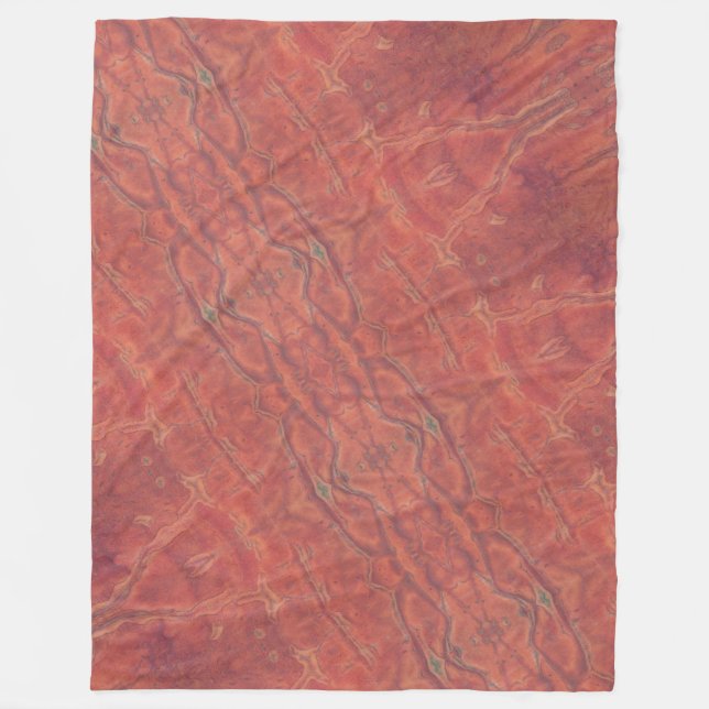 Burnt Orange Fleece Blanket (Front)