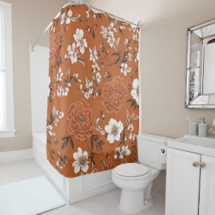 Burnt Orange Floral Pattern