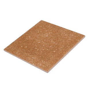 Burnt Orange Glitter Sparkles Tile