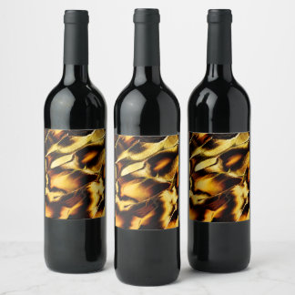 Burnt orange golden rough dunes wine label