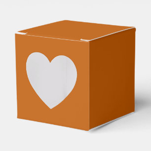 Burnt Orange Heart Favour Box