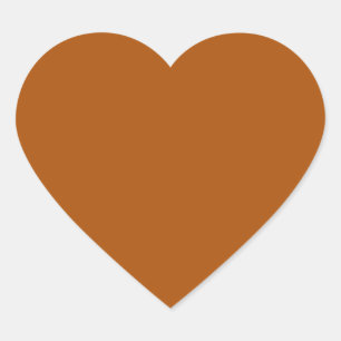 Burnt Orange Heart Sticker
