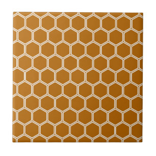 Burnt Orange Hexagon 1 Tile