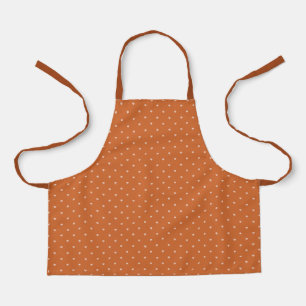Burnt Orange Mini Hearts Background Apron