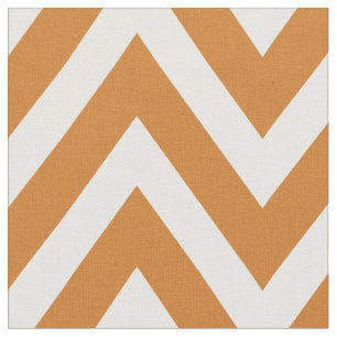 Burnt Orange Modern Chevron Large Scale Fabric