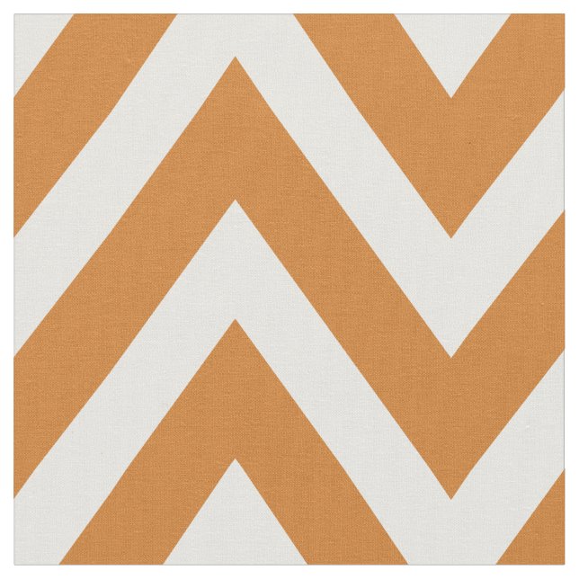 Burnt Orange Modern Chevron Large Scale Fabric (Close Up)