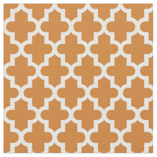 Burnt Orange Moroccan Print Fabric