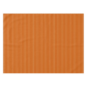 Burnt orange, neutral, double stripe cotton tablecloth