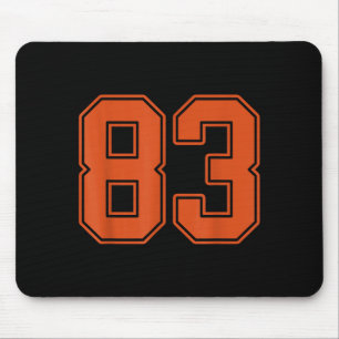 Burnt Orange Number 83 Jersey Player Uniform #83 Mouse Pad