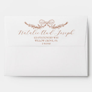 Burnt Orange Old Money Terracotta Boho Wedding Envelope