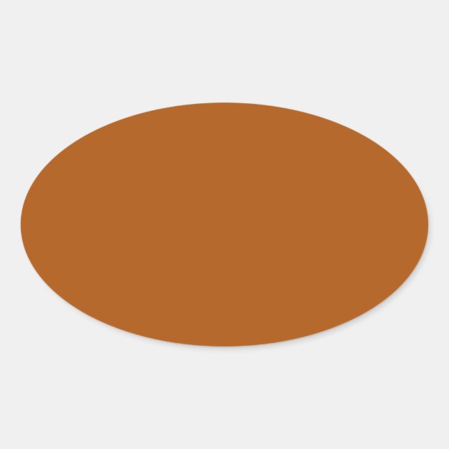 Burnt Orange Oval Sticker (Front)