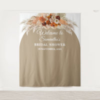 Burnt orange pampas grass terracotta Bridal Shower