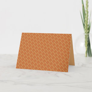 Burnt orange patterned mixed colours card