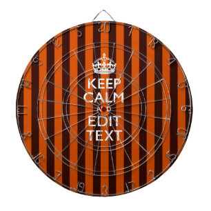 Burnt Orange Personalize This Keep Calm Accent Dartboard