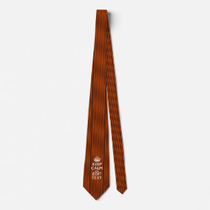 Burnt Orange Personalize This Keep Calm Classic Tie