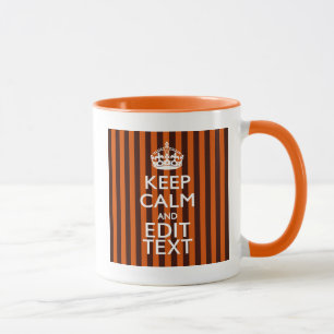 Burnt Orange Personalize This Keep Calm Decor Mug