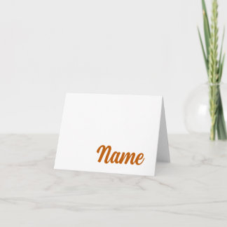 BURNT ORANGE Personalized Thank-you Card