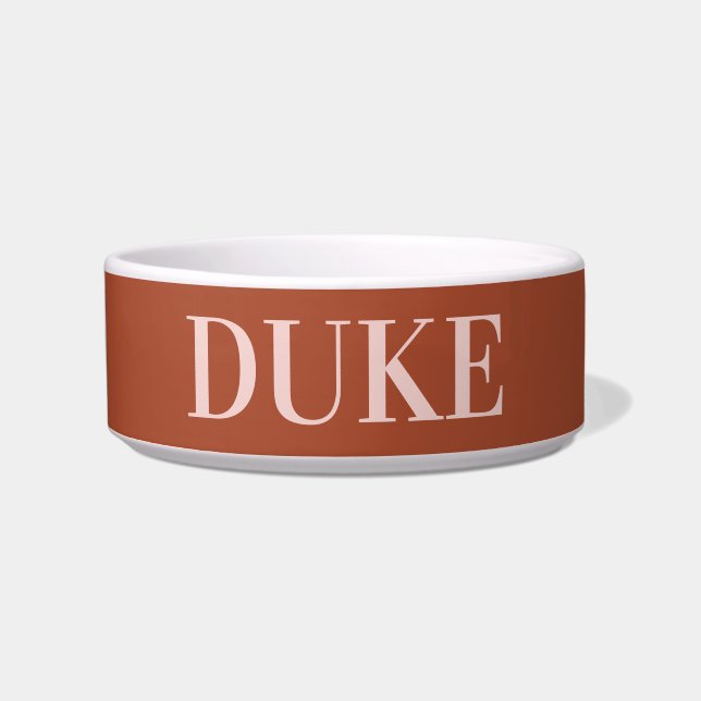 Burnt Orange Pet Bowl (Front)