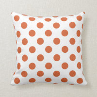 Burnt orange polka dots