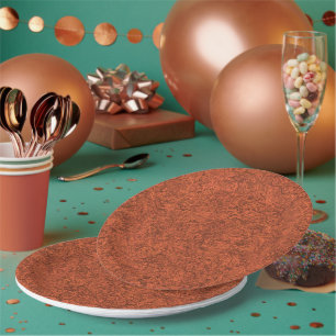 Burnt orange popular pattern paper plate
