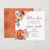 Burnt Orange Pumpkin Fall in Love Baby Shower