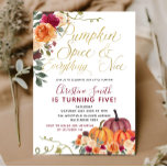 Burnt Orange Pumpkin Kid's Birthday Invite<br><div class="desc">Burnt Orange Pumpkin Kid's Birthday Party Invite</div>