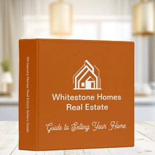 Burnt Orange Real Estate Company Customized Realty Binder