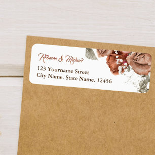 Burnt Orange Roses Terracotta Floral Wedding