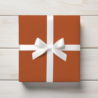 Burnt Orange Rustic Rust Earthy Solid Wrapping Paper