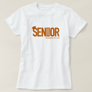 Burnt Orange SENIOR with Graduation Cap T-Shirt
