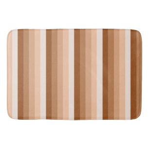 Burnt orange shadow stripes bath mat