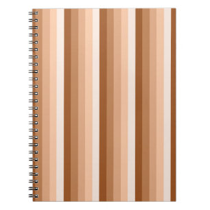 Burnt orange shadow stripes notebook