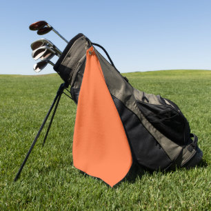 Burnt Orange Solid Color Golf Towel
