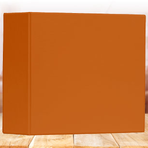 Burnt Orange Solid Colour Classic Trendy Binder