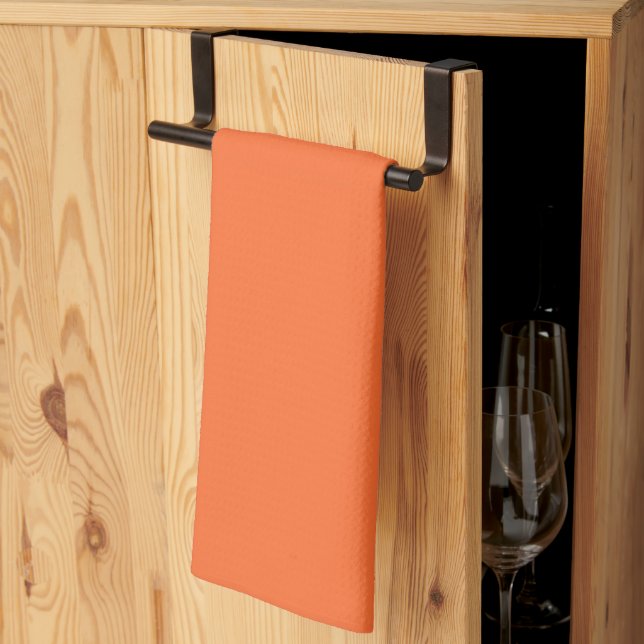 Burnt Orange Solid Colour Kitchen Towel (Thirds Fold)