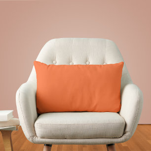 Burnt Orange Solid Colour Lumbar Pillow