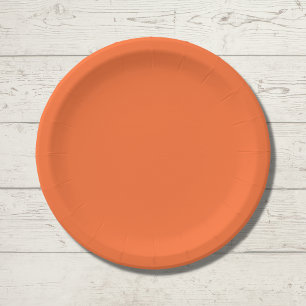Burnt Orange Solid Colour Paper Plate