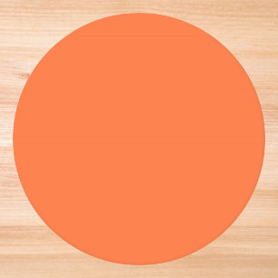Burnt Orange Solid Colour Round Paper Coaster