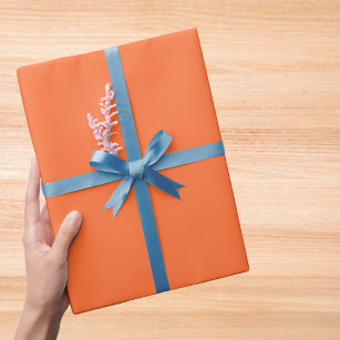 Burnt Orange Solid Colour Wrapping Paper