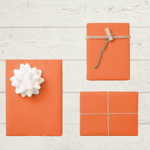Burnt Orange Solid Colour Wrapping Paper Sheet