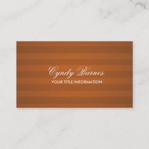 Burnt Orange Stripe Business Card