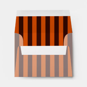Burnt Orange Striped Custom Envelope
