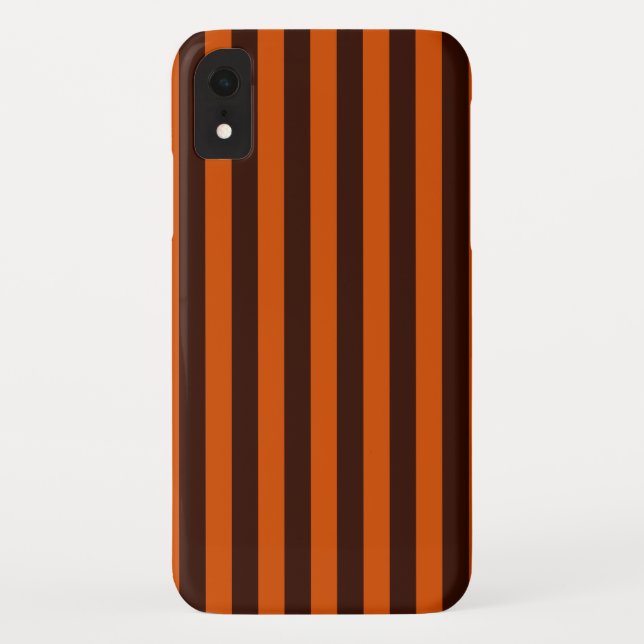 Burnt Orange Stripes Retro Style Customize This! Case-Mate iPhone Case (Back)
