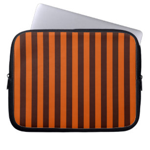 Burnt Orange Stripes Retro Style Customize This! Laptop Sleeve