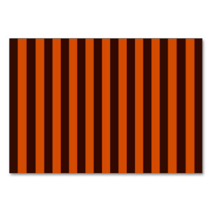 Burnt Orange Stripes Retro Style Customize This! Table Number