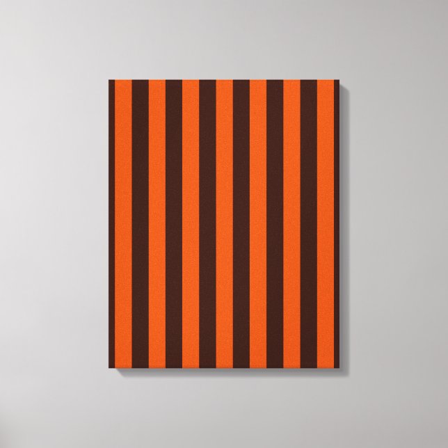 Burnt Orange Stripes Retro Style Decor (Front)