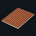 Burnt Orange Stripes Retro Style Decor Notepad<br><div class="desc">Bold vibrant burnt tangerine orange graphic stripes decor in horizontal or in vertical fashion are a modern classic graphic design style that always make for a great custom gift for yourself or for someone special on your list, these are sure to make an impression on any festive occasions. Email us...</div>