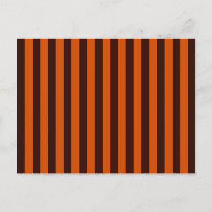 Burnt Orange Stripes Vertical Postcard